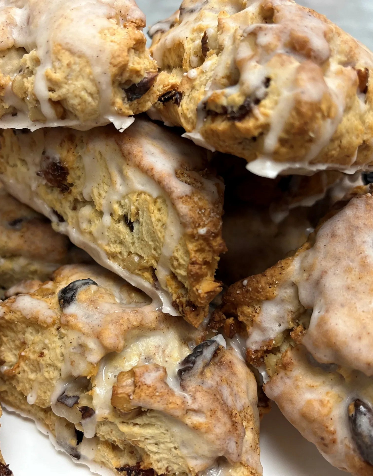 Walnut Cinnamon Raisin Scones