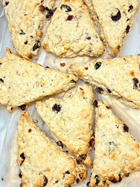 Cranberry White Chocolate Scones